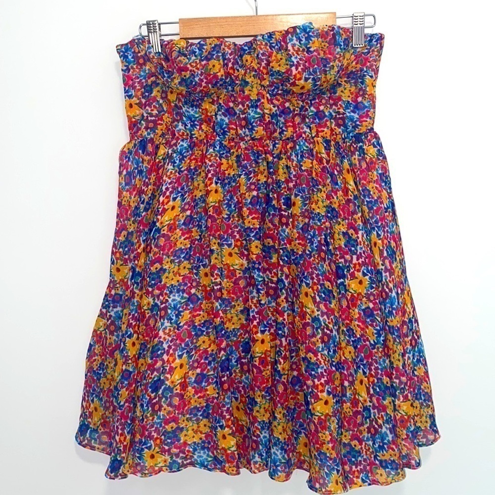 For Love and Lemons Sasha Bright Confetti Floral Strapless Mini Dress - Picture 6 of 12